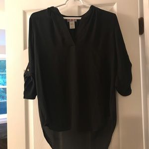 Black sheer blouse, size small